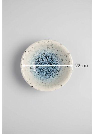 6'lı Valencia Salata Kasesi 22cm Dijital Splash Rinart Krem