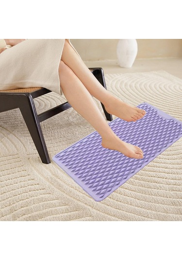 Suntek Ayak Masaj Aleti Hafif Kompakt Akupresür Matı Fitness Mor