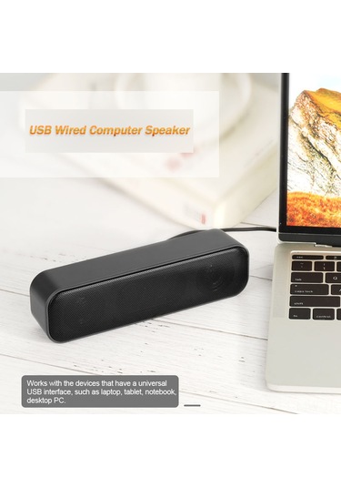 Moveevo Hk-5008 Usb Beslemeli Mini Hoparlör - 3wx2 Subwoofer, Plug & Play, Bilgisayar/dizüstü Uyumlu, Siyah