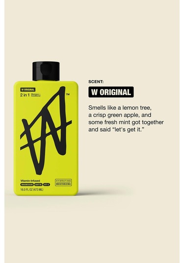 W Labs Original 2'si 1 Arada Nemlendirici Şampuan Ve Saç Kremi 473ml Tüm Saç Tipleri