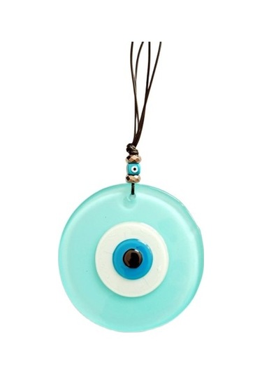 Turkuaz Rengi Nazar Boncuklu El Yapımı Duvar Süsü Hediyelik Eşya