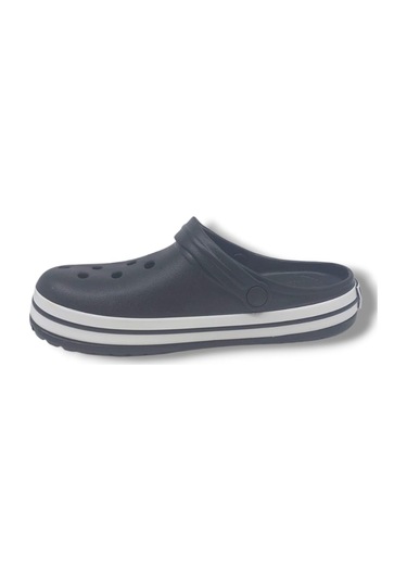 Zerhan Cflex 145 Unisex Siyah Beyaz Siyah Sabo Terlik Sandalet Siyah