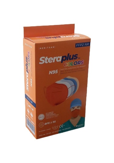 Steraplus Colors Ffp2 5 Katmanlı Telli N95 Maske Turuncu 10'lu