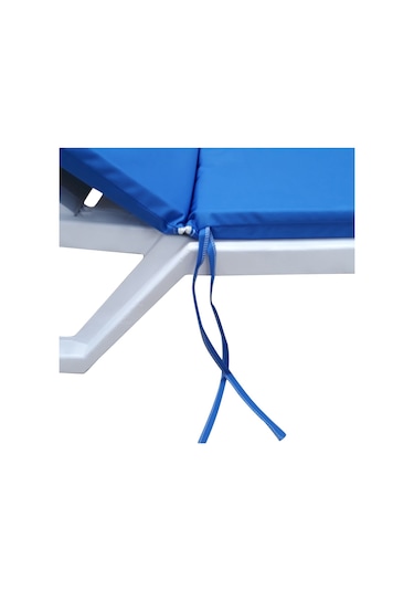 Mirzade Standart Fermuarlı Şezlong Minderi Su Geçirmez Kumaş-saks Mavi