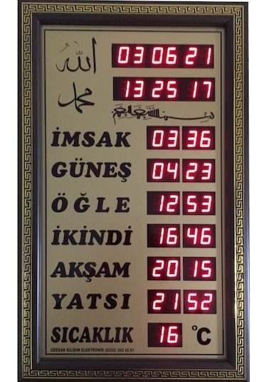 Dijital Vakit Matik İmsakiye Ev Tipi Ezan Okuyan Saat