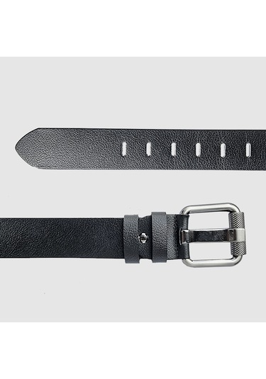 Rich Smith %100 Hakiki Deri Kemer Erkek Spor Krom Roll Toka 4,2 C Siyah