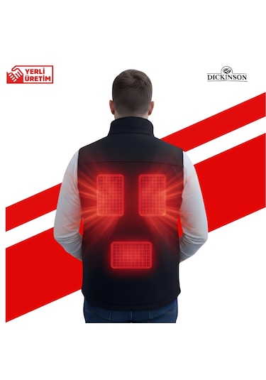 Dickinson Softshell Isıtmalı Yelek Siyah