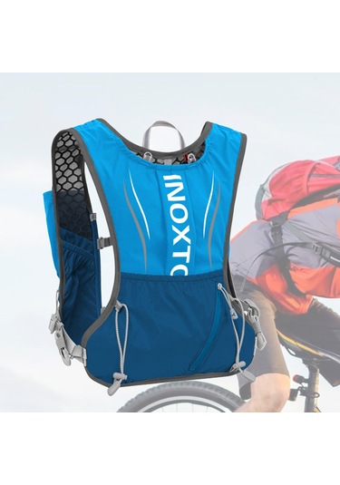 Suntek Hidrasyon Paketi Yeleği, Ayarlanabilir Koşu Takımı Mavi