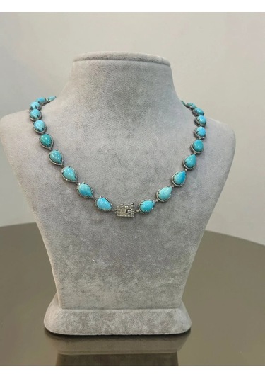 Turkuaz Elmas Kolye 173