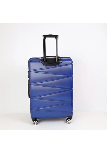 Yefa Dayanıklı Unisex 4 Tekerlekli Plastik Kabin Boy Valiz Siyah