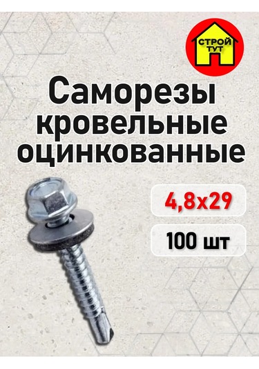 Stroj Tut Çatı Vidaları 4,8x29 Galvanizli 100 Adet 355458105 Diğer