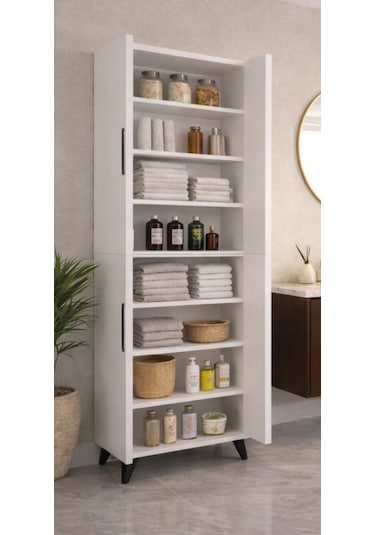 Çınar Çift Katlı Banyo Dolabı Çok Renkli