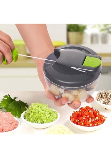 Manuel Gıda Doğrayıcı Elde Taşınabilir Sebze Kesici Bıçaklı Gıda Öğütücü Mutfak Aleti Diğer