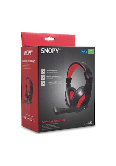 Snopy SN-633 Mikrofonlu Kulak Üstü Oyuncu Kulaklığı