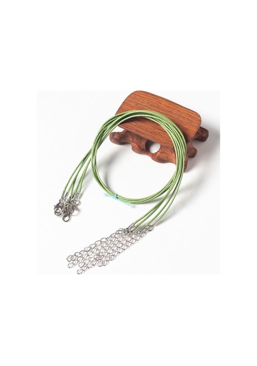 100 Adet Kristal Kolye Kolye Halat Takı Kordon Yeşil Çok Renkli