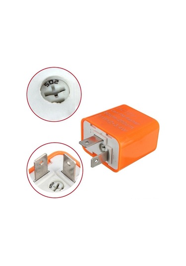 Geeroyoo Motorsiklet 12v 2 Pin Led Flaşör Rölesi, Çiftli Paket, Siyah, Frekans Ayarlı, Ters Polarite Ve Kısa Devre Korumalı