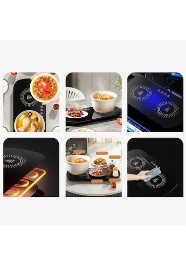 Yemek Elektrikli Isıtma Plaka Isıtıcı Sıcak Tabak Altlığı Tabak Altlığı Beyaz Beyaz