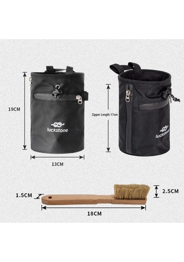 Luckstone-bouldering Halter İçin Fırçalı Magnezyum Tozu Saklama-yeşil Çok Renkli