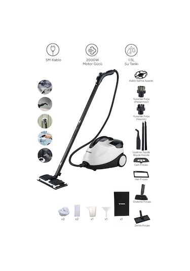 Torima CB-902A - CB-08C Ek Aparatlı Çok Amaçlı Buharlı Temizleyici Set