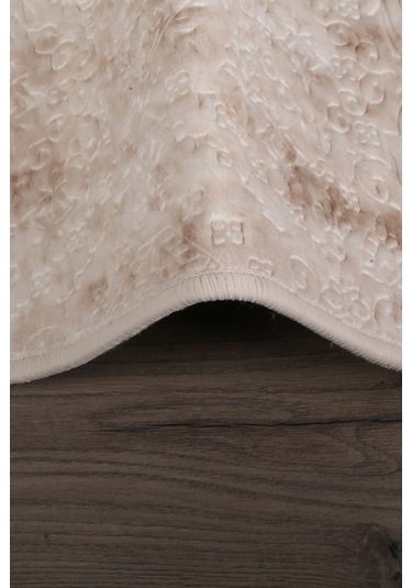 Nova Krem 80x150 + 50x80 Cm Büyük Ebat 2'li Banyo Halısı Paspas Seti Kaymaz Taban Klozet Takımı Krem