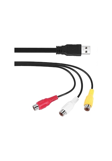 Usb - 3rca Kablosu, Usb Dişi - 3 Rgb Video Av Kompozit Adaptör Dönüştürücü Kablo Kablosu Konnektör Kablosu - Kaiyi