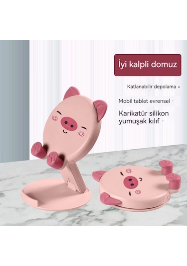 Aurora Sevimli Karikatür Tarzımasaüstücep Telefonu Tutucu Pembe Pembe