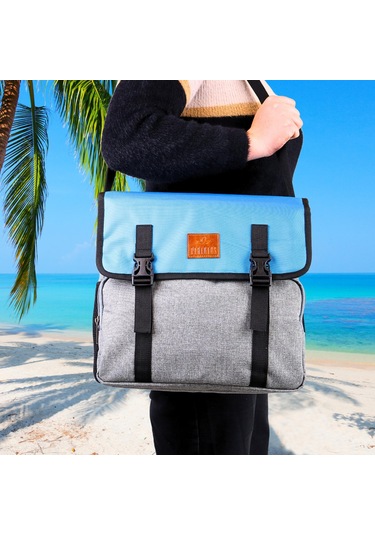 Perlotus Yalıtımlı Termos Piknik Kamp Çantası Büyük Boy 16 Lt Su Geçirmez İki Renkli Gri