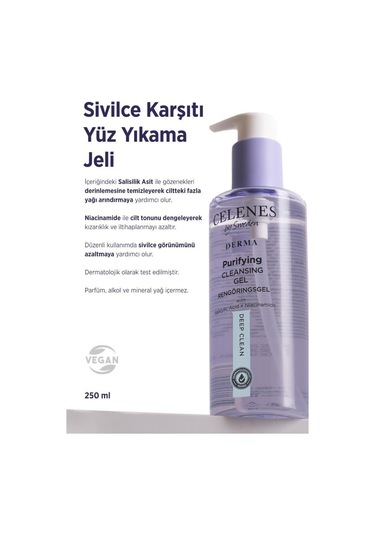 Celenes Sivilce Karşıtı Derma Yüz Yıkama Jeli