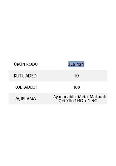 Jameson Jls 131 Limit Swıtch Ayarlanabilir Metal Makaralı Çift Yön