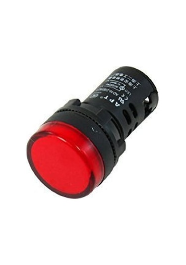 Kırmızı 220v Pano Tipi Led Gösterge Işığı Yuvarlak Sinyal Lambası