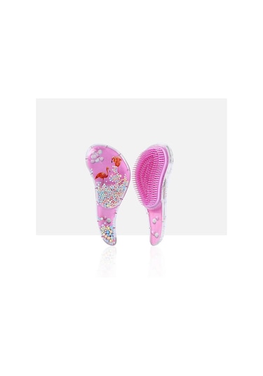 Koodmax Desenli Tarak Fırça Dolaşık Önleyici Saç Açma Ve Tarama Fırçası Şeffaf Çocuk Tarağı Küçük C06