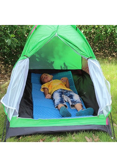 Padalink Xpe Materyal Ultra Hafif Katlanabilir Yumurta Hücre Desenli Konforlu Kamp, Yoga, Yürüyüş İçin Nem Engelleme Matı Mavi-siyah Çok Renkli