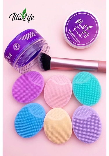 Makyaj Fırçası & Süngeri Temizleme Sabunu Silikon Matı