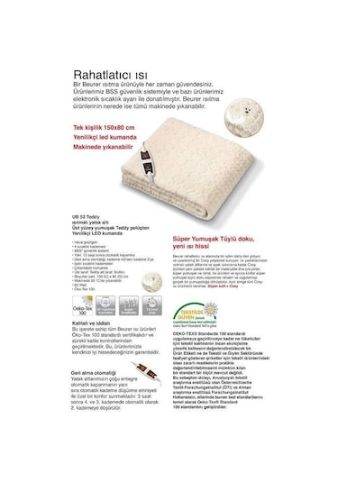 Beurer Ub 53 Polar Elektrikli  Battaniye Yatak Altı Isıtma Örtüsü
