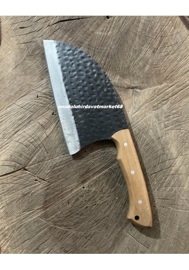Dmr Dövme Çelik Karbon Çelik Satır Kamp Satırı Avcı Satırı Deri Kılıflı Satır Kahve