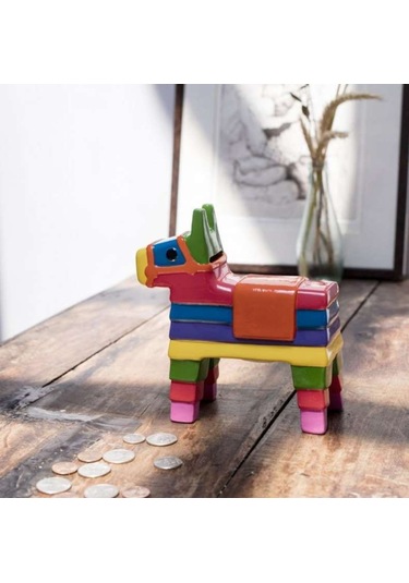 Kikkerland Coın Bank Pınata Çok Renkli Seramik Kumbara