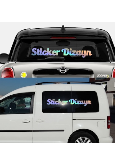 Kişiye Özel Yazı - 2 Adet Isim Soyisim Yazı - Araba - Oto - Araç -motosiklet - Karavan Sticker Etiket 02515 20 Cm