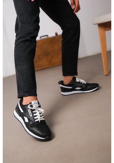 D0061 Günlük Ortopedik Garantili Unisex Sneaker Spor Ayakkabı Siyah