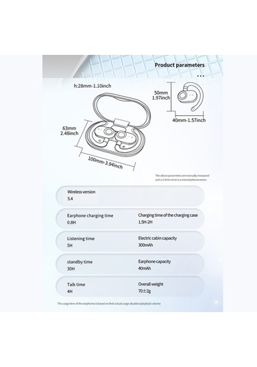 Şarjlı Kablosuz Kulaklık, Çift Döner Ows Sporlu Tasarım