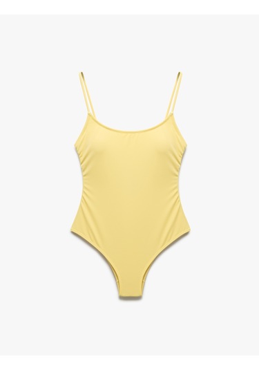 Koton Astarlı Hafif Dolgulu İnce Askılı Mayo Sarı 5sak20007mm Sarı