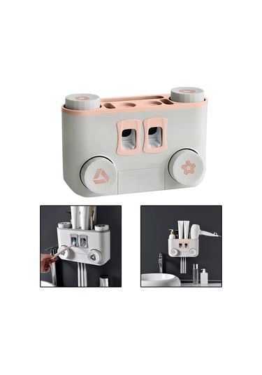 Suntek Tuvalet Banyo Ev Pembe Için Diş Fırçası Dispenseri Ve Diğer