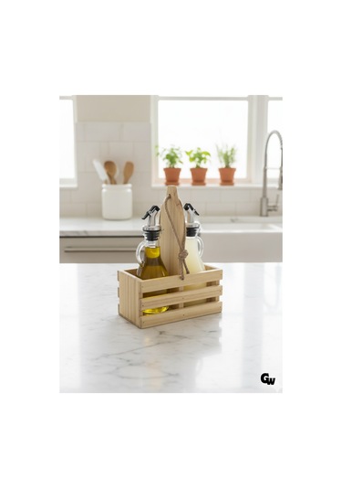 Ahşap Doğal 2li Tombul Set Yağdanlık Ve Sosluk Takımı Set Ihlamur - Kavak 1 Set Ahşap