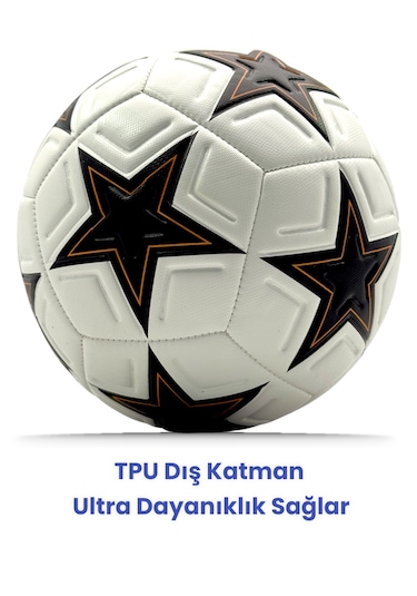 Futbol Topu Şampiyonlar Ligi Beton + Çim Zemin Pompa BSF34-1 Çok Renkli