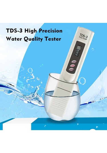 Konesam Su Kalitesi Testeri - Tds Kalem Cihazı, Doğru Ölçüm 1-9990ppm , Otomatik Kapatma, Su Arıtma Ve Laboratuvar Kullanıma Uygun Beyaz