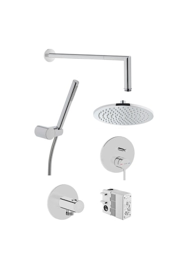 VitrA Origin Krom Ankastre Tepe Banyo Duş Seti Krom