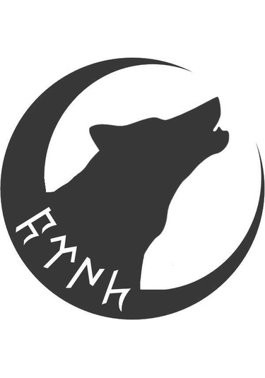 Göktürk Hilal Kurt Türk Yazılı Ahşap Duvar Dekoru -