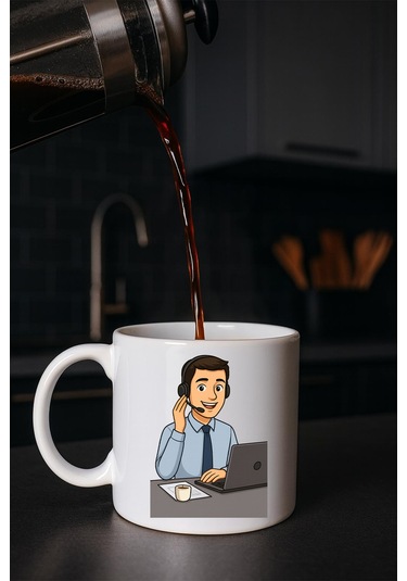 Meslek Baskılı Kupa Erkek Müşteri Temsilcisi