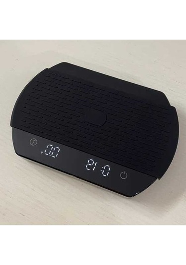 Fastbuy Wangxi 1 Adet Siyah Mat Kahve Elektronik Tartı Zamanlayıcı 3kg 0.3g Usb Şarjlı Akıllı Mutfak Tartısı Siyah