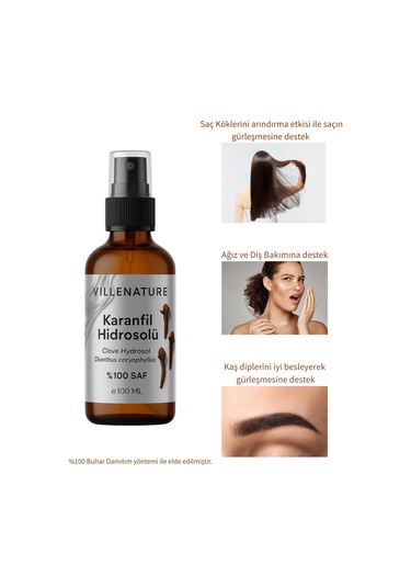 Villenature Karanfil Hidrosolü Clove Hydrosol Dianthus Caryophyllus 100 ML