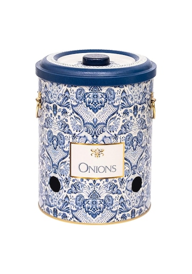 Azulejos Onions Desenli Metal Soğanlık, 17.5 X 22.5 Cm, 5 Lt